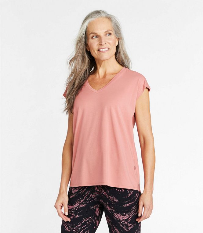 Women's Beyond Soft V-Neck Tee, Short Sleeve