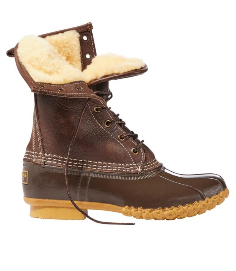 Shearling-Lined Bean Boot