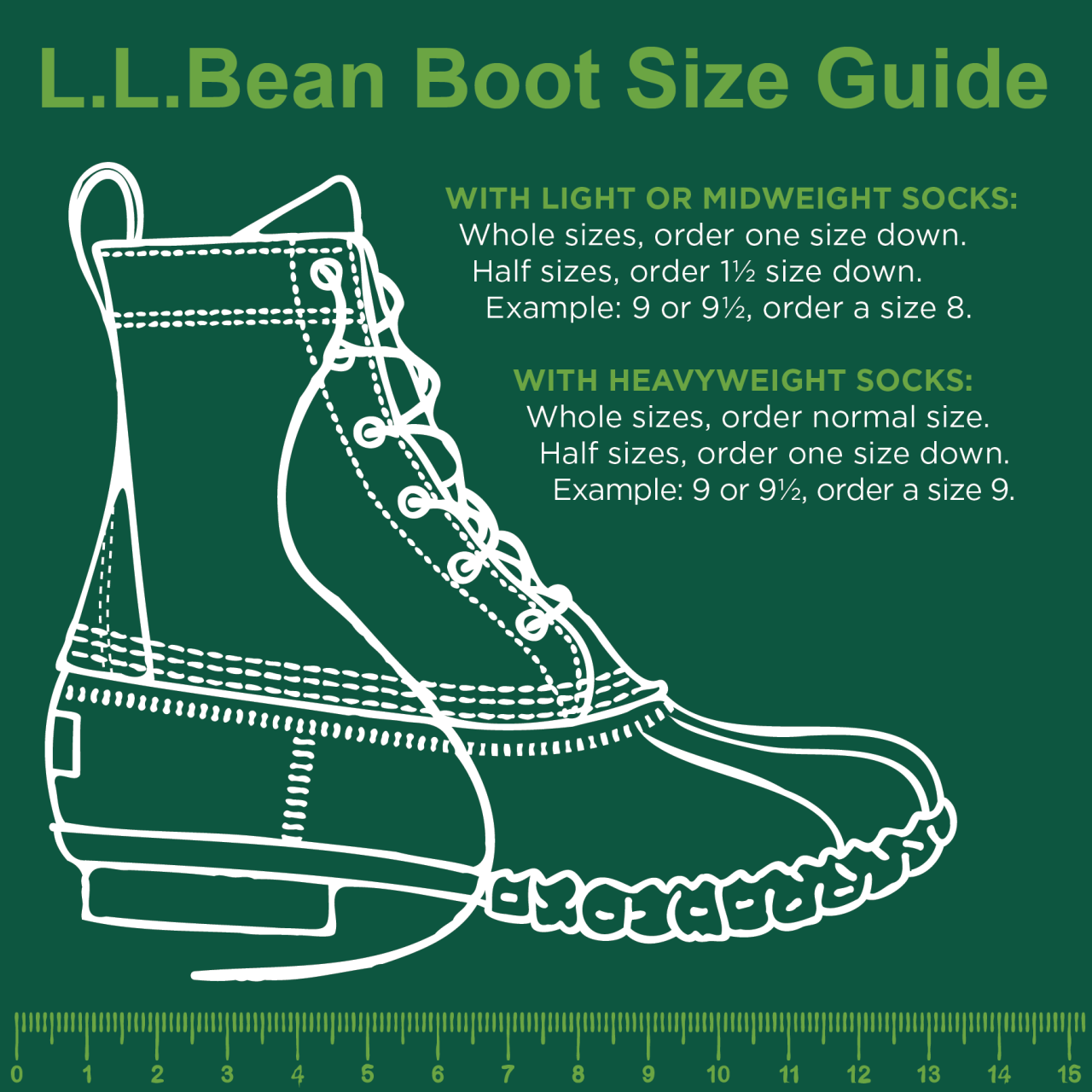 ll bean boot sizing