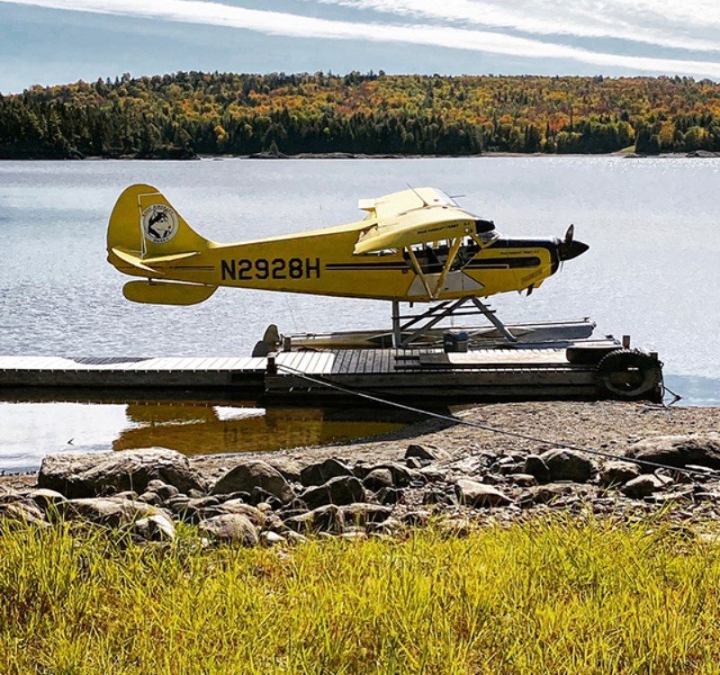 Float Plane in Maine North Woods