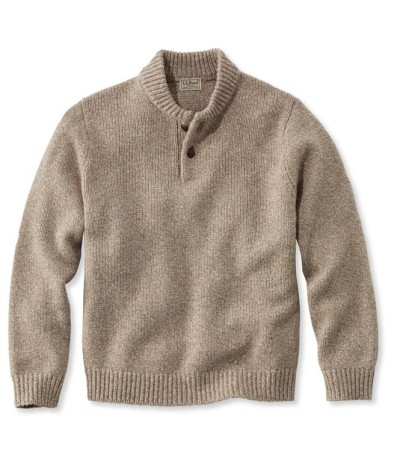 Men's Classic Ragg Wool Henley Sweater