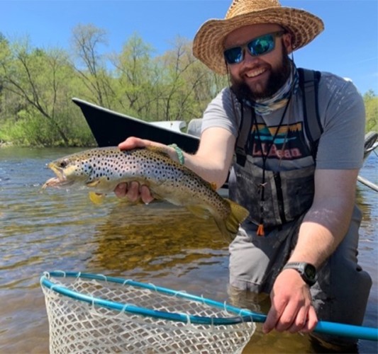 Matt with a catch