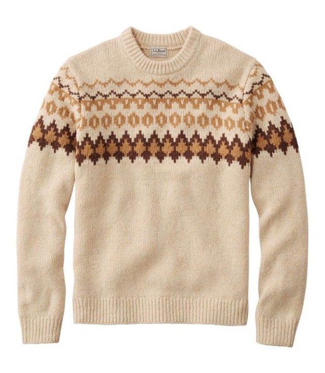 Men's Bean's Classic Ragg Wool Sweater, Crewneck, Fair Isle 