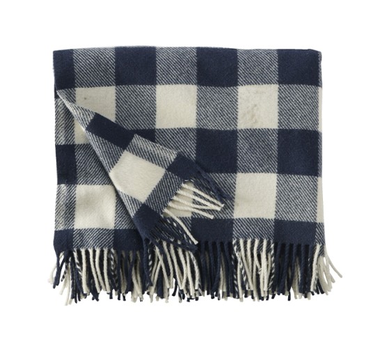 L.L.BEAN WASHABLE WOOL THROW, PLAID