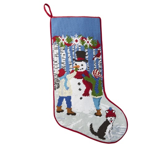 CHRISTMAS NEEDLEPOINT STOCKING