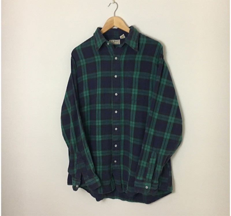 Vintage L.L.Bean Scotch Plaid Flannel Shirt