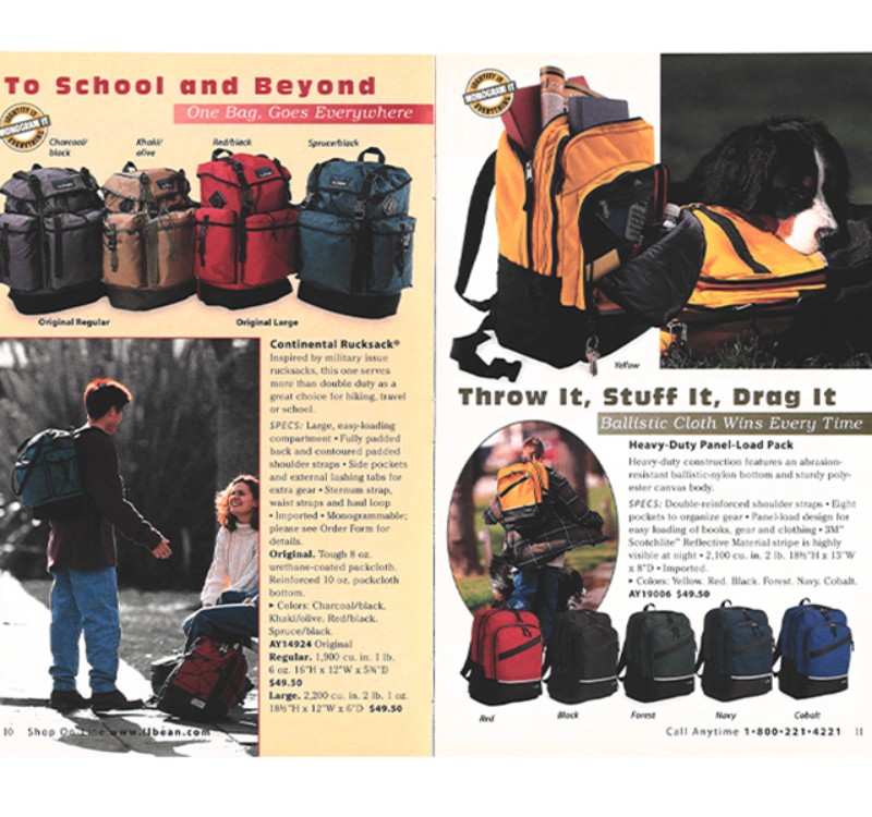 1999 Continental Rucksack in the L.L.Bean Catalog