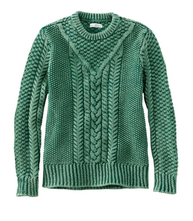 Women's Signature Cotton Fisherman Sweater, Pullover Washed 