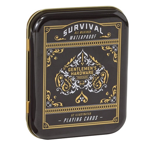 Survival Playing Cards in Tin