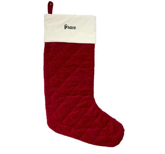 Classic Velvet Christmas Stocking