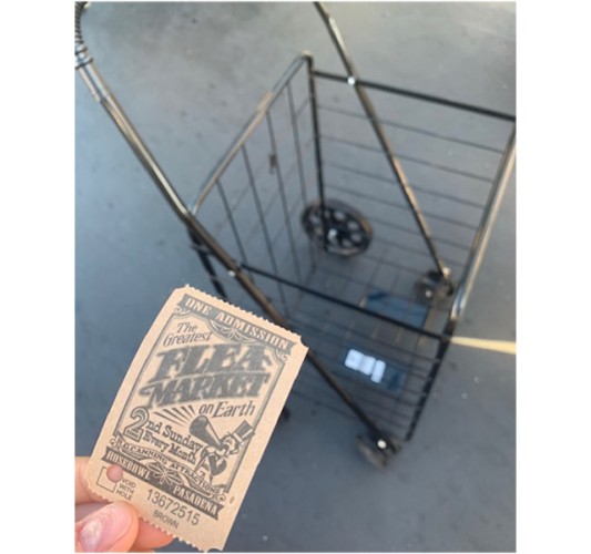Flea Market Ticket and Cart