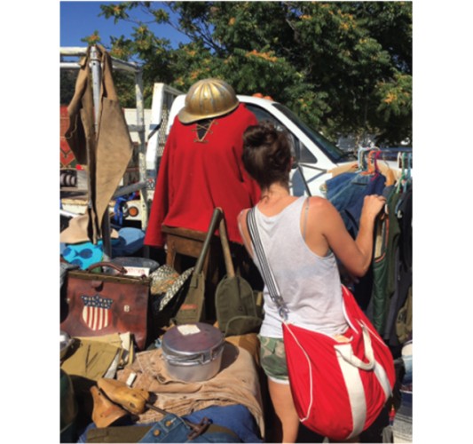 Vintage Clothes at a Flea Market