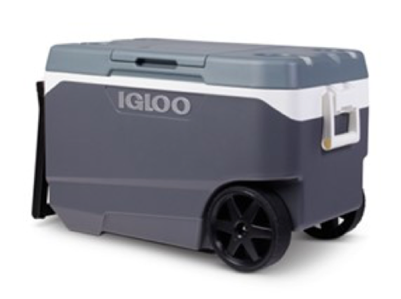 Igloo rolling cooler.