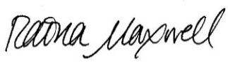 Raina Maxwell's signature